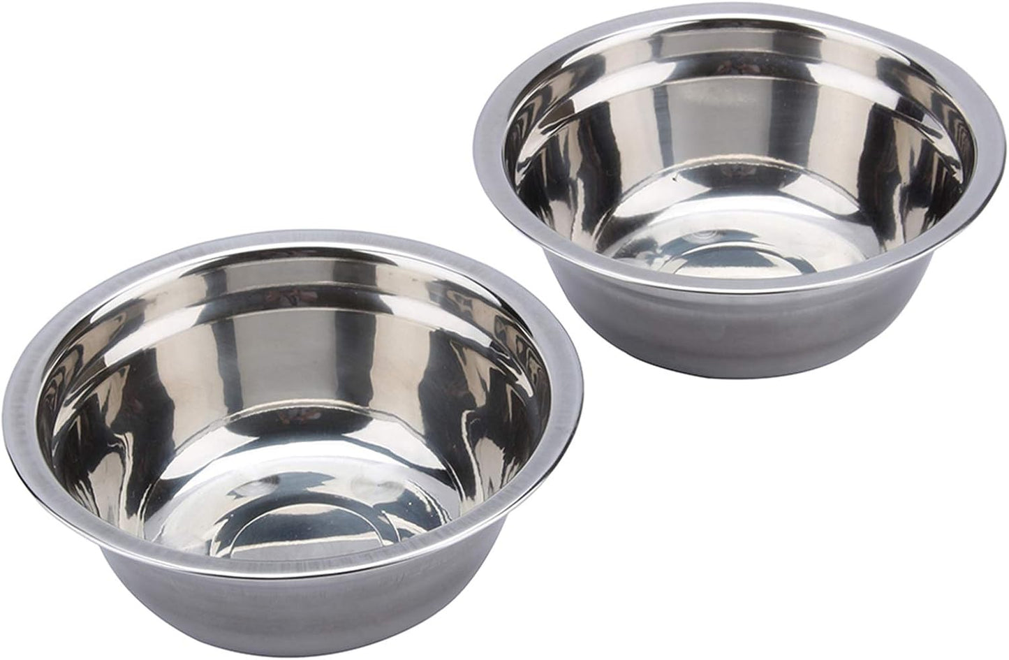 Double Dog Bowls Elevated, 26×14×8.5cm Elevated Dog Bowls with Stand, Stainless Steel Raised Dogs Bowl, for 20-28cm Shoulder Height Pets