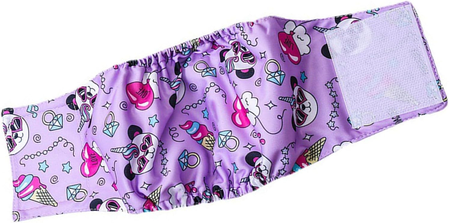 Male Dog Physiological Pant Breathable Adjustable Waist Reusable Washable Pet Diaper for Indoor Outdoor Use Polyester Material (L)