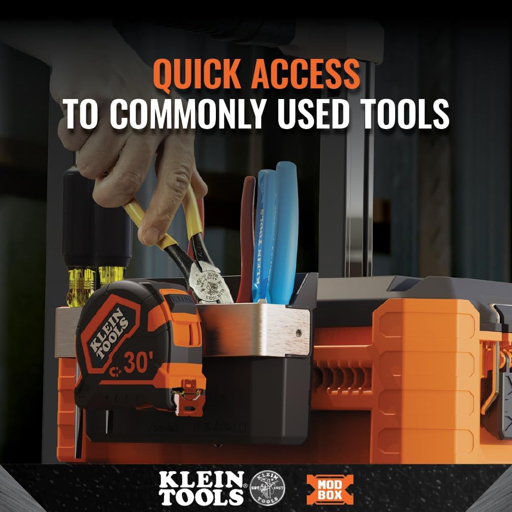 Klein Tools 54814MB MODbox Tool Carrier, Modular Tool Storage System Side Mounting Accessory, Easy One-Handed Attachment and Slim Profile