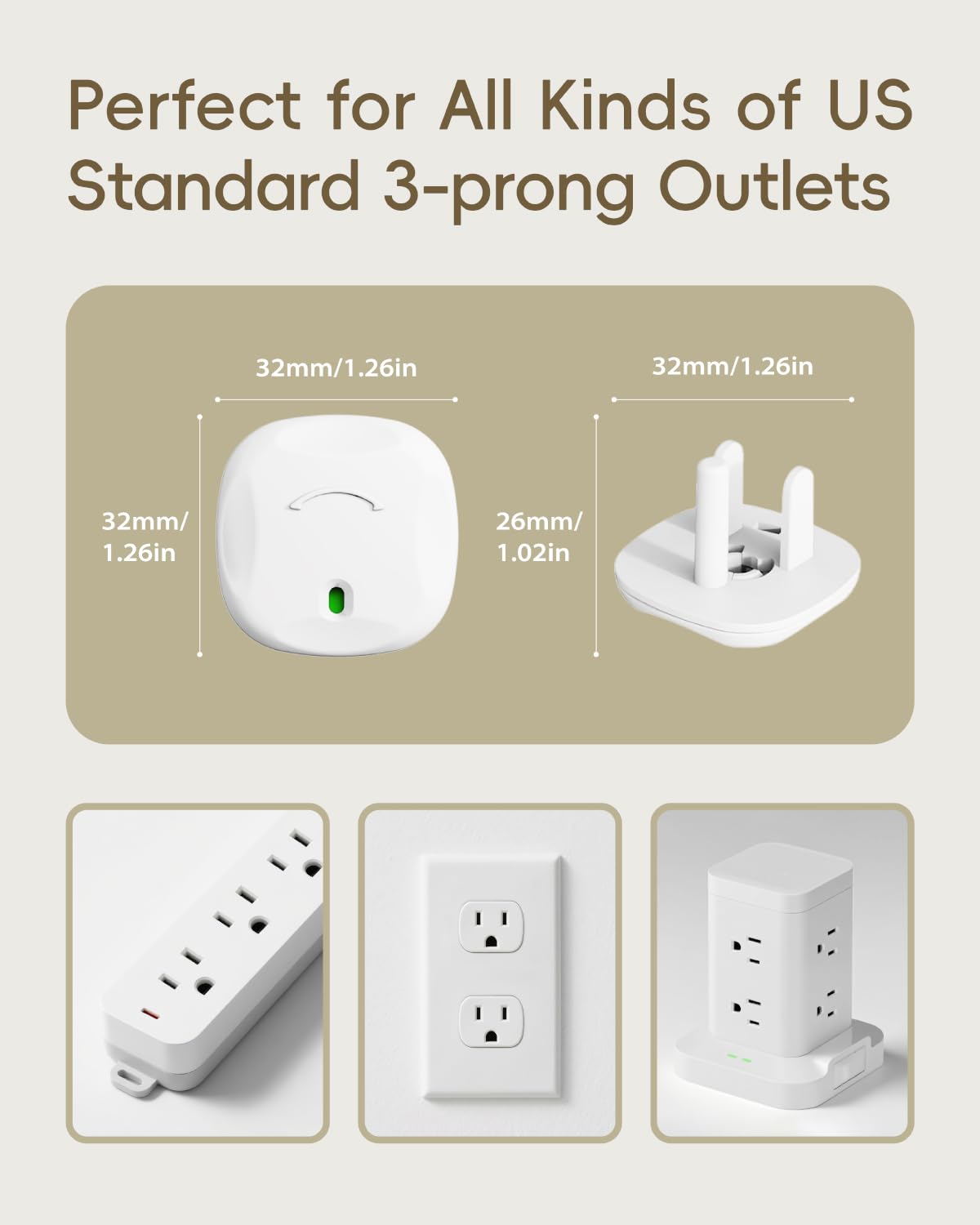 Outlet Covers Baby Proofing - 40 Pack Plug Covers Baby Proofing with Unique Rotating Design, Outlet Plug Covers to Prevent Electrical Shock, for US 3-Prong, Home, Office, School, White