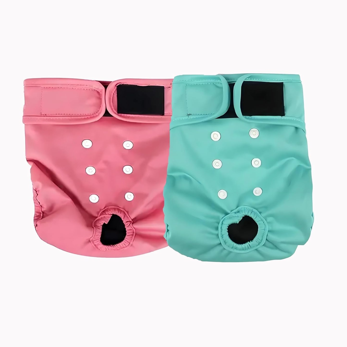 Reusable Dog Diapers for Male & Female – Washable Leak-Proof Puppy Pants with Adjustable Hook & Loop Closure – 2pcs Set for Incontinence Control(S)