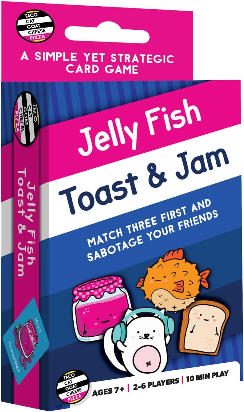 Jelly Fish Toast & Jam Wildly Entertaining Strategy Card Game for Family and Group Game Night | Easy to Learn and Play with 10 Minute Rounds | Fun for Kids, Teens, Adults, and Families | 2 - 6 Players
