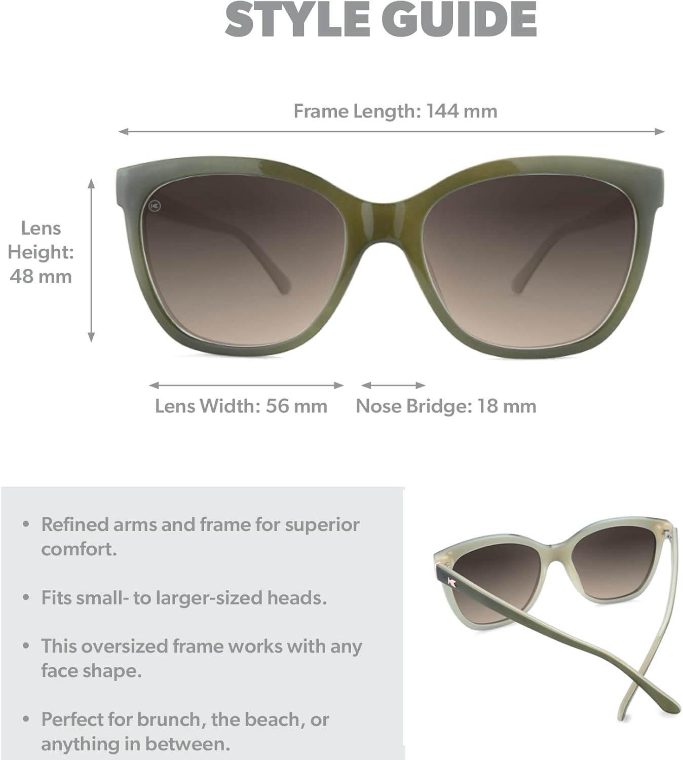 Knockaround Deja Views Polarized Cat Eye Sunglasses for Women & Men - Trendy Sunglasses - UV400 Protection