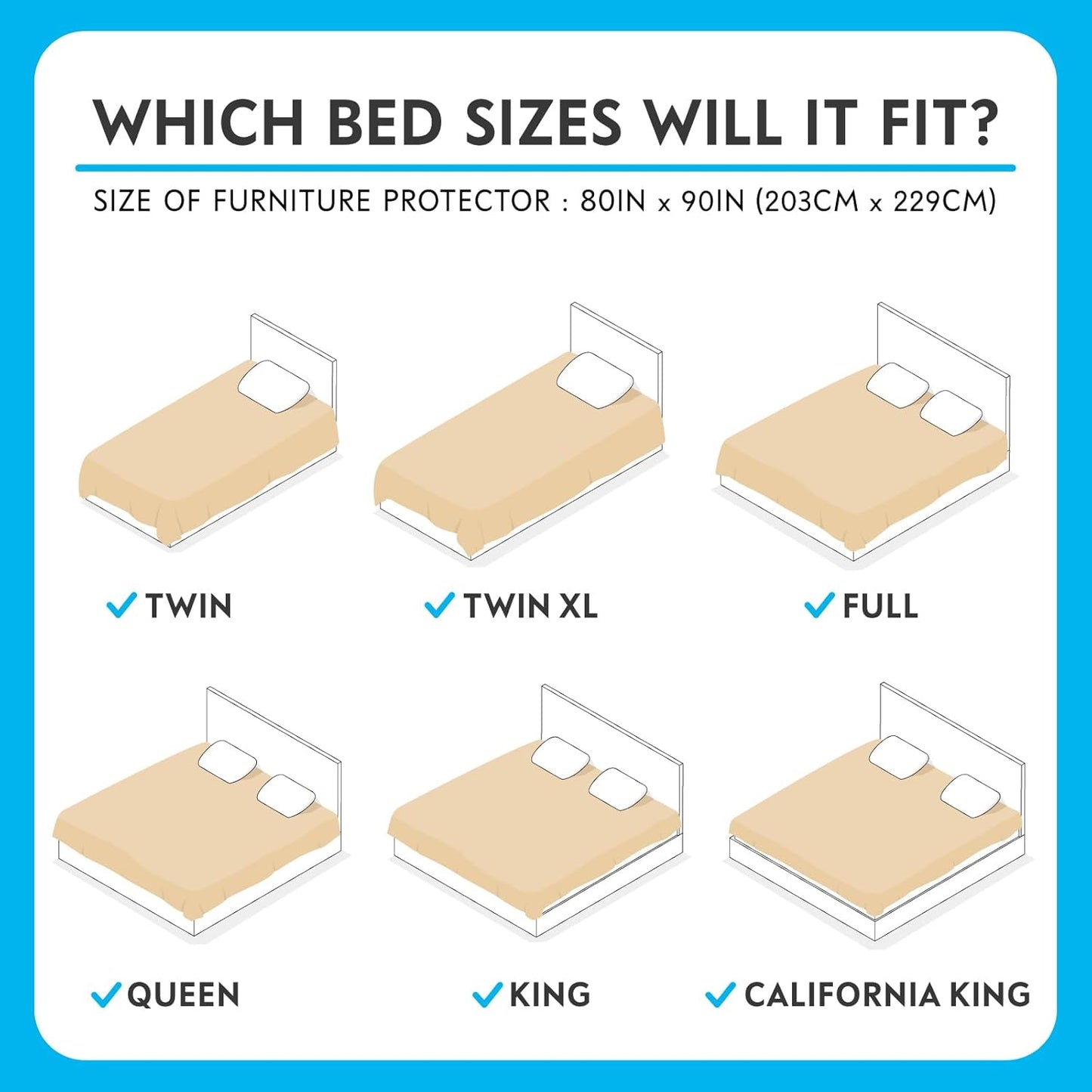 Paw Inspired Washable, Leakproof Couch Cover for Dogs, Pets, Adults | Pet Hair-Resistant, Reversible Protector Blanket for Sofa, Furniture or Bed (California King, King, Queen, Full, Twin Size)