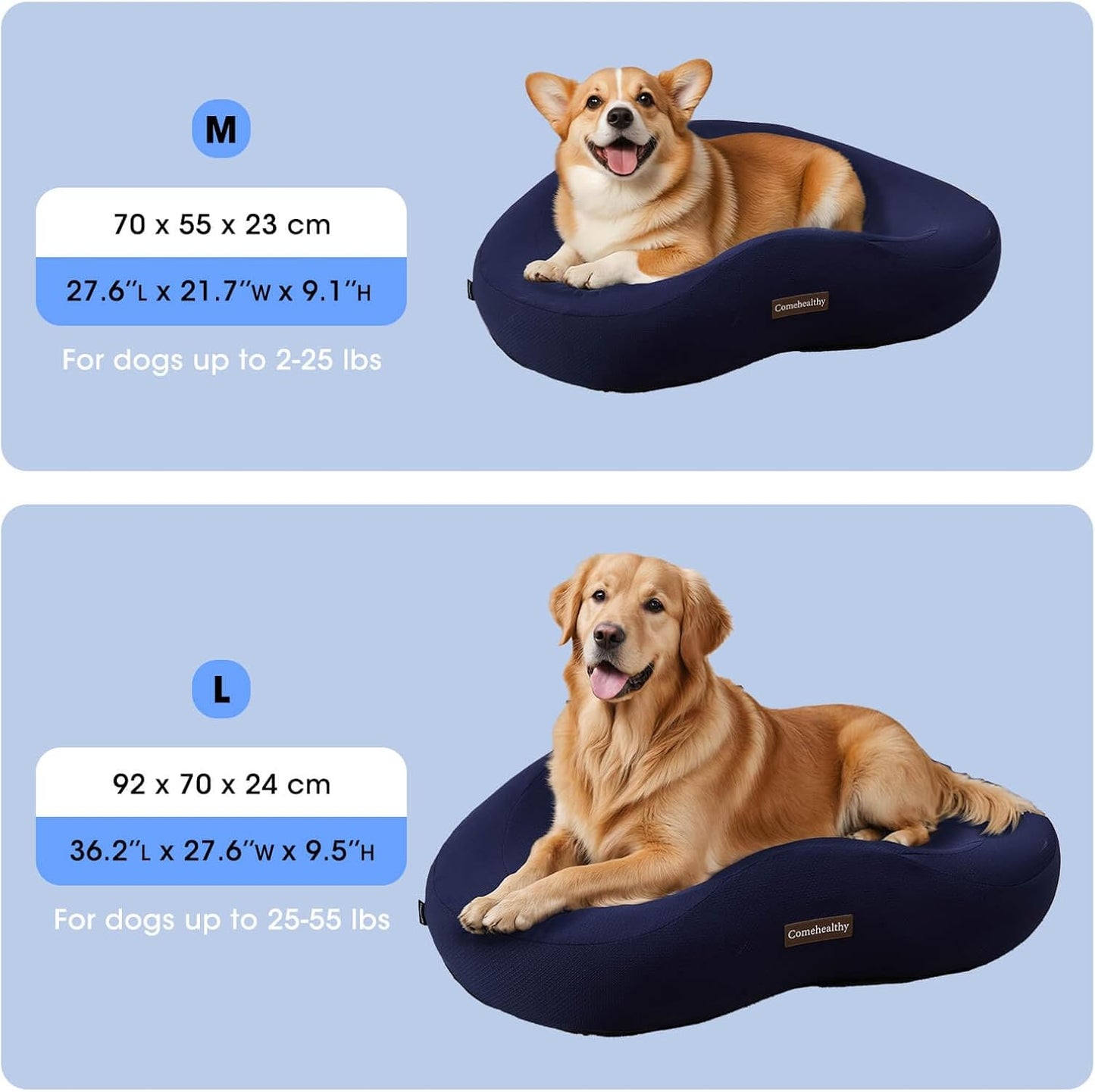 Dog Bed, Washable Orthopedic Dog Bed, Non-Slip Pet Sofa, Calming Cuddler Bed for Medium Small Pets, Puppy Essentials