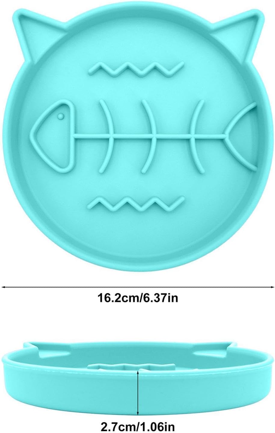 Slow Feeder Cat Bowl, Puzzle Non-Slip Pet Dish for Cats and Puppies, Indoor Outdoor Feeding Bowl, Promotes Healthy Digestion, Prevents Choking, Easy to Clean, Keeps Floor Clean During Mealtime