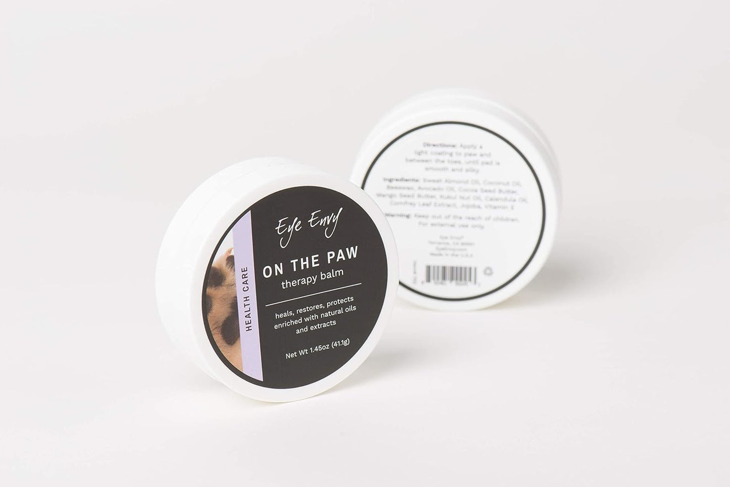 Eye Envy On The Paw Therapy Balm - 100% Natural Dog Products, Nourish and Heal Cracked Paws, Protect Against Heat, Salt, Snow, 1.45oz
