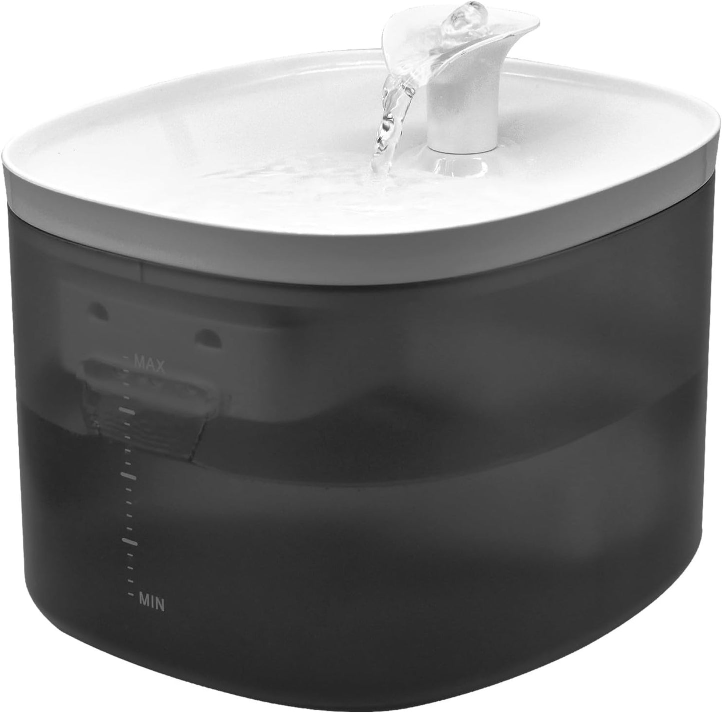 Cat Water Fountain 105oz/3L Pet Water Fountain - Quiet Dog Water Fountain with Water Level - Flowing Water to Provide Fresh Water- No Sputter, Easy Cleaning (Snow White, 3L)