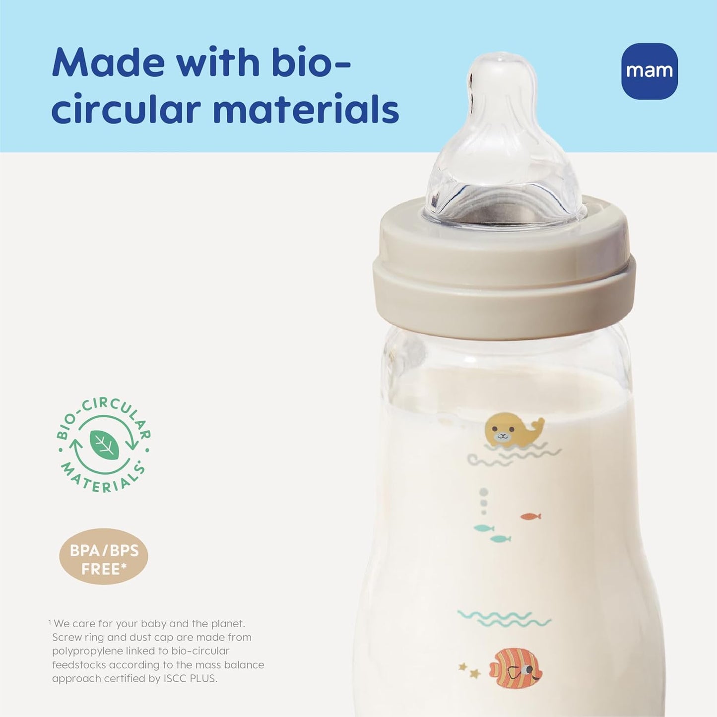 MAM 6oz Premium Glass Wide Neck Baby Bottle with Slow Flow Breastfeeding-Like Silicone Nipple, Easy to Clean,BPA Free, 0+ Months, Easy Switch Between Breast and Bottle, Made in Europe, 3 Pack Girl