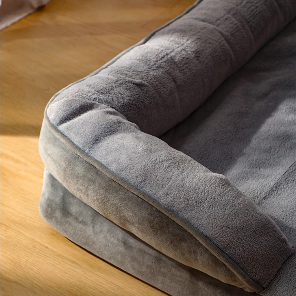 Dog Bed Creative Kennel Four Seasons Warm Removable and Washable Mattress Medium and Large Dog Sleeping Pad for Sleeping Pet Bed (Color : Coffee Color, Size : 85 * 60 * 17cm) (Gray 100*80*17cm)