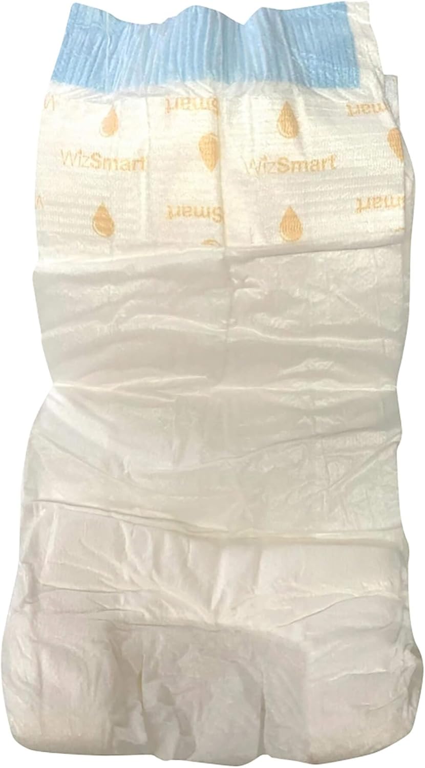 WizSmart Ultra Dry Disposable Dog Diapers, Small, 12 Pack – Leak-Proof Pet Diaper with Tail Hole & Adjustable Tape Tabs, Puppy & Adult Dog, Travel, Heat Cycle, Overnight Protection