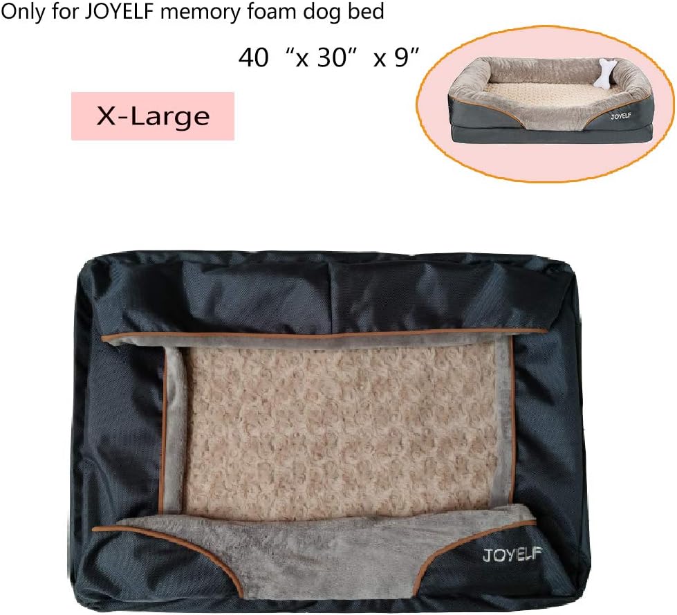 JOYELF X-Large Memory Foam Dog Bed Replacement Cover for 40'' x 30''