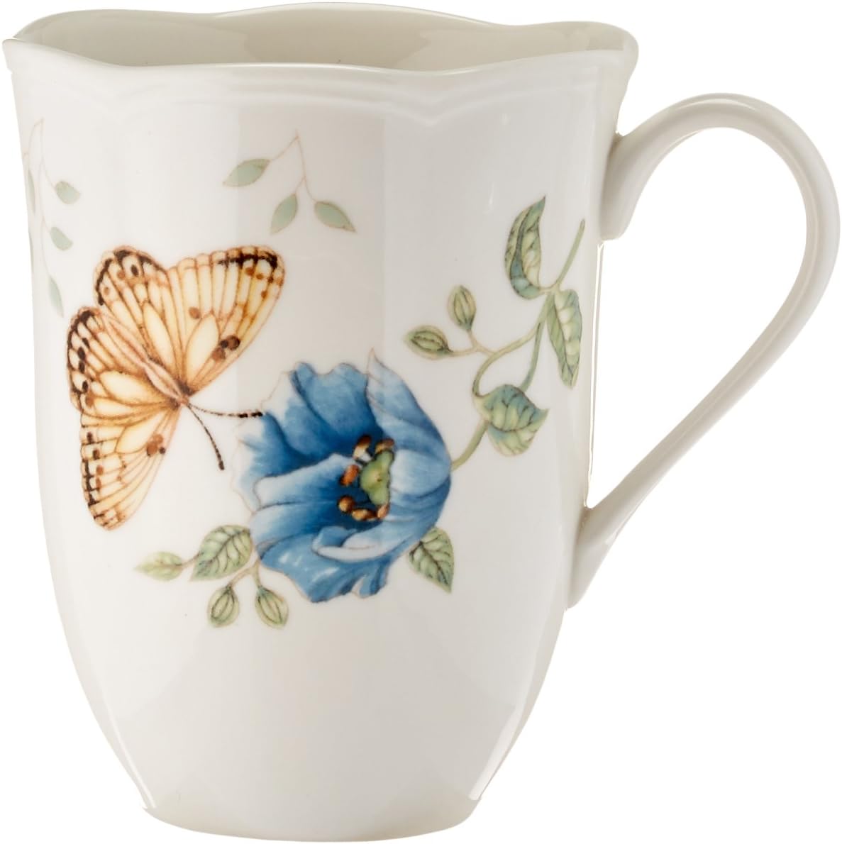 Lenox Dinnerware Set, Butterfly Meadow 18-Piece Set, Service For 6, White Porcelain, Butterfly And Flower Designs, Plates And Bowls Sets, Dishwasher Safe, Home & Kitchen (18 Pieces, Assorted)