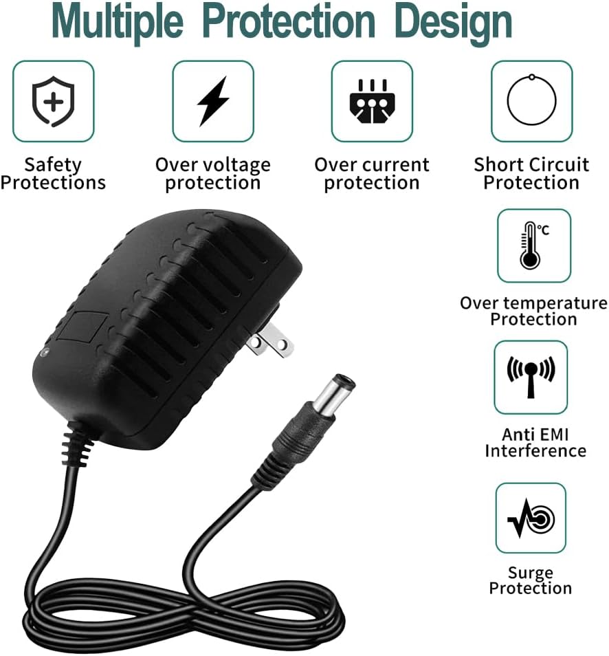 24V 1A Power Supply AC Adapter 100-240V AC to DC Converter 24 Volt 1 Amp 1000mA Switching Power Adapter 5.5x2.5/2.1mm Plug for LED Strip Light CCTV Camera