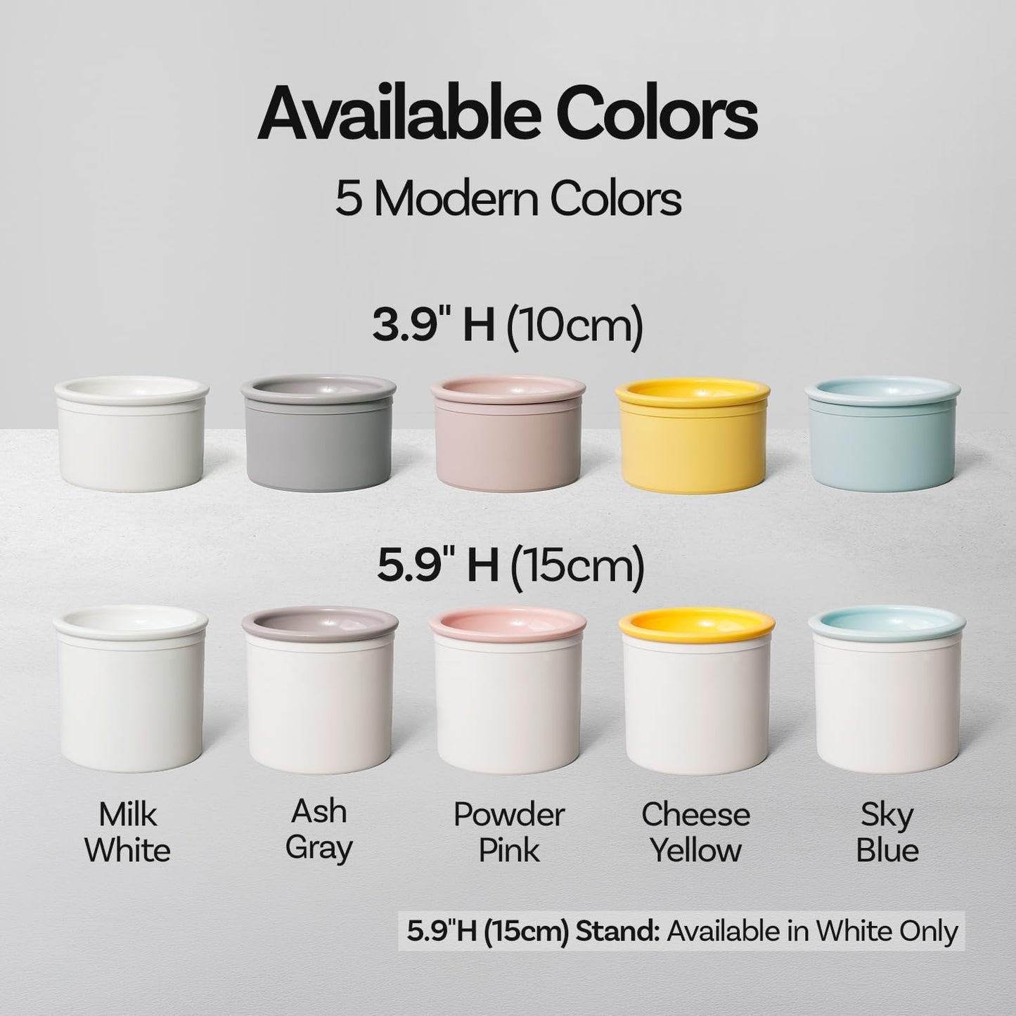 Hello Bowl Elevated Ceramic Cat Bowl with Stand, Raised Whisker-Friendly Feeding Bowl for Cats & Small Dogs, Patented Design, Made in Korea (5.9" H - Pink, Round/Wet)