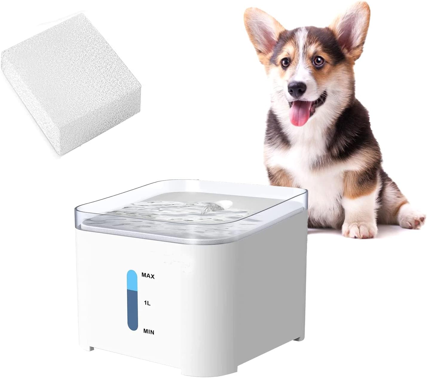 Pet Replacement Sponge Filters Pre Filter Sponges for 67oz/ 2L Pet Water Fountain Cat Water Foam Filter Dog Drinking Water Foam Filters for Pet Dog Cat Fountain (12)