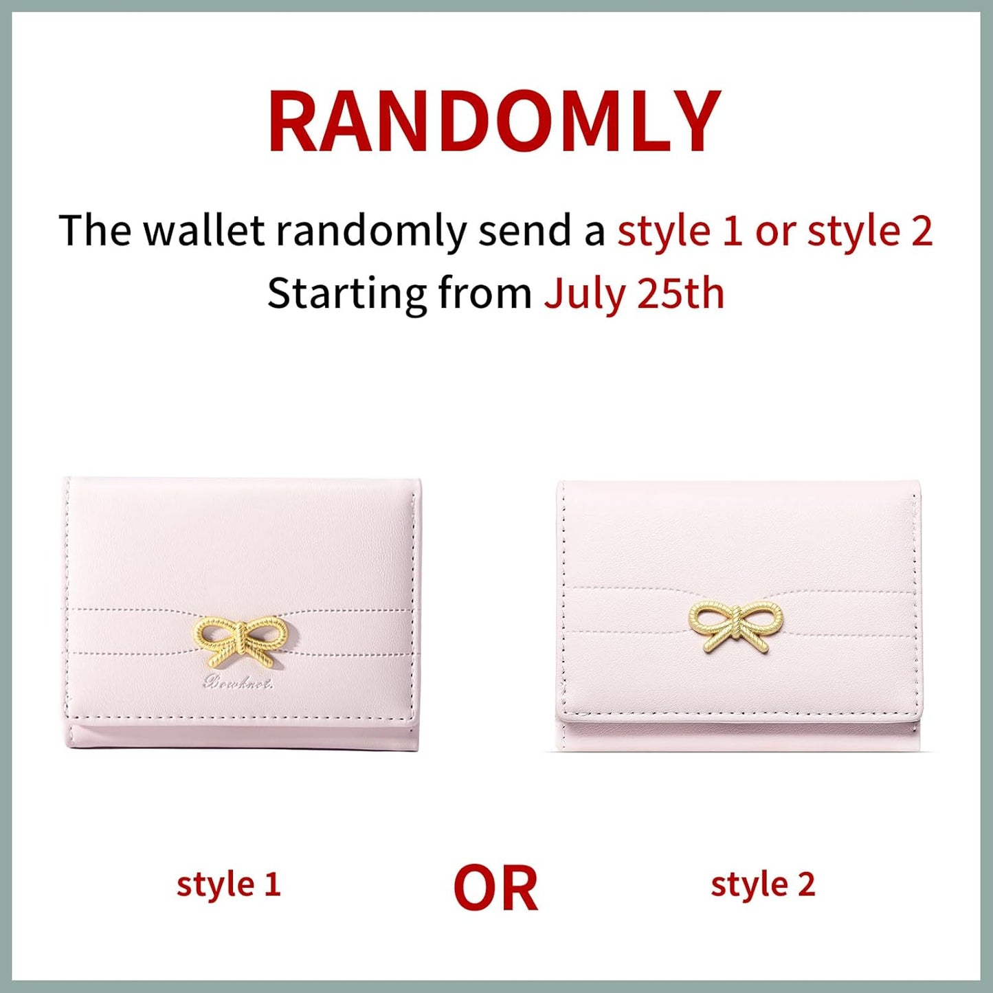 Small Wallets Girls Cute Coquette Bow Wallet Women Aesthetic Credit Card Holder with ID Window, Pink