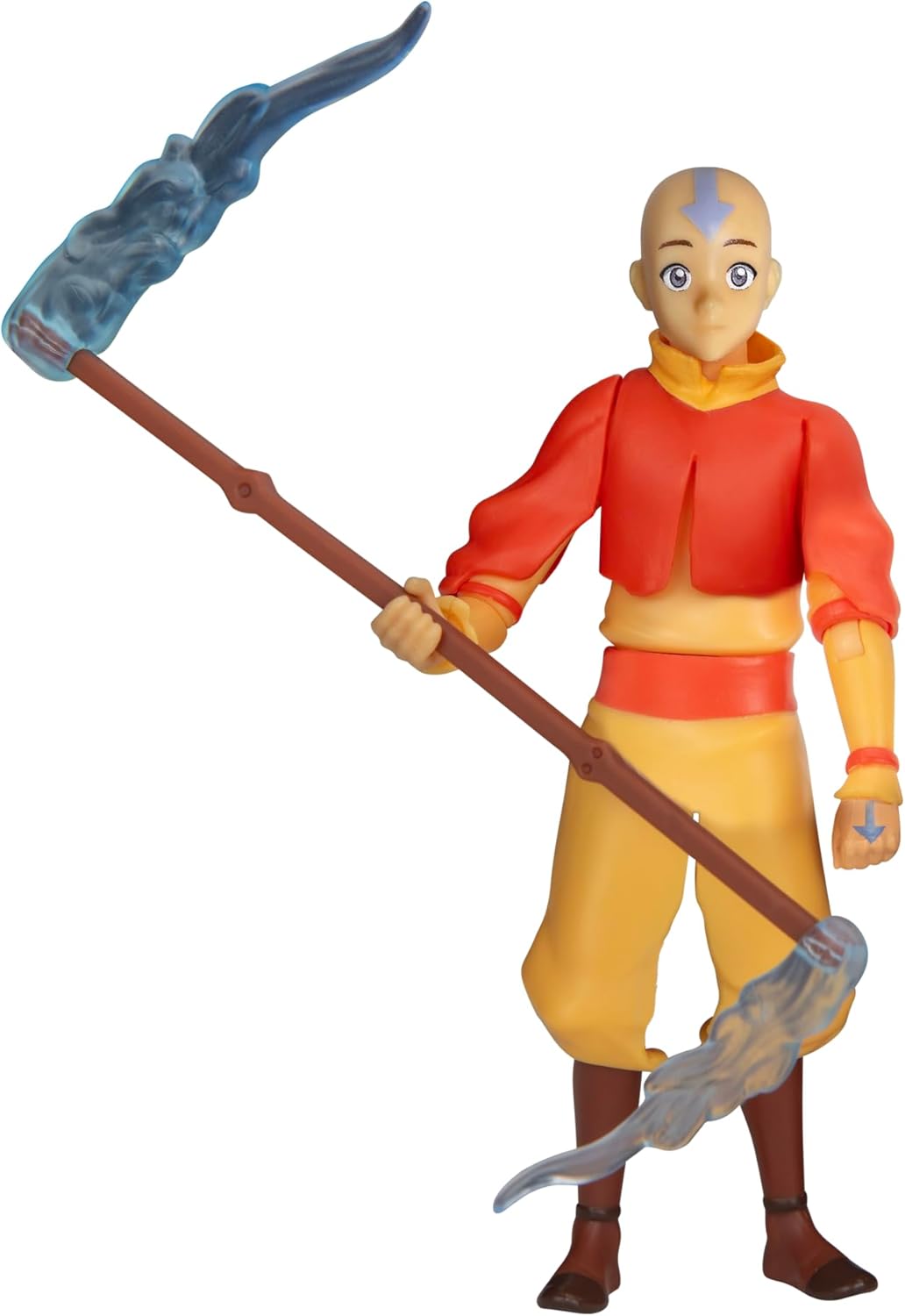 Jazwares Avatar: The Last Airbender Aang (Book One) - 4.5-Inch Scale Figure with Staff, Air Effects, and