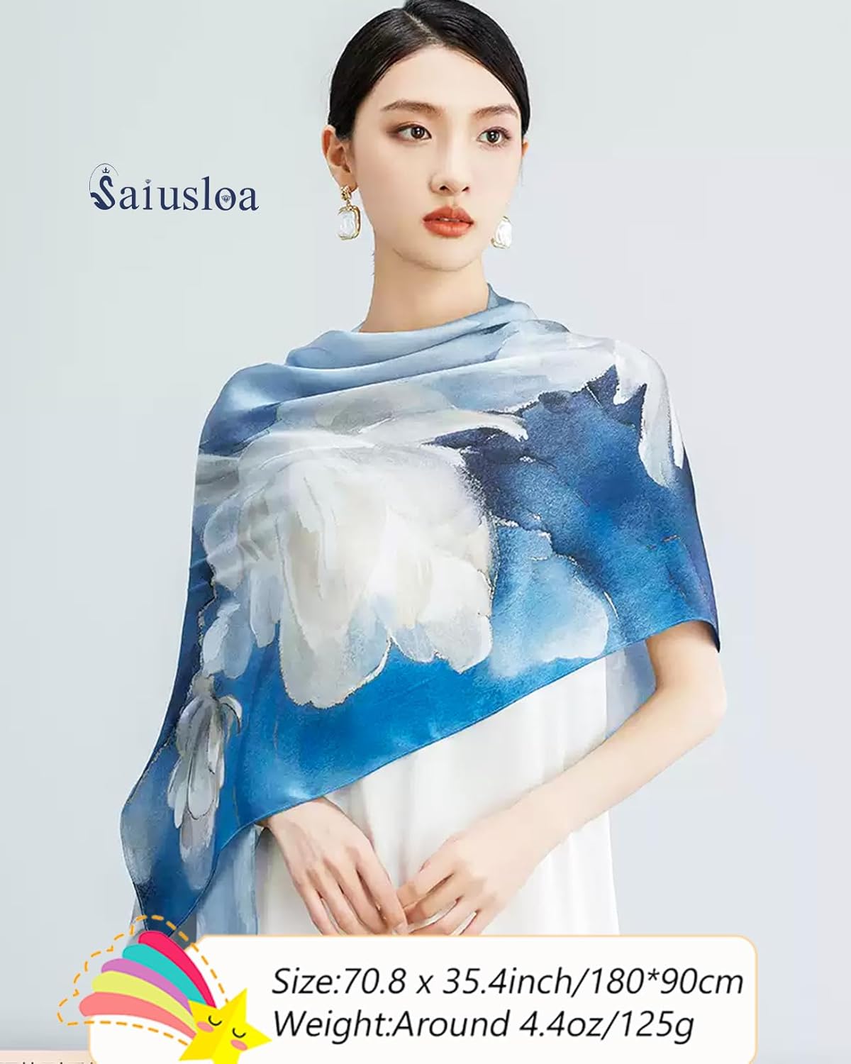Dress Scarves Shawl Wraps Long Silky Scarf for Women Dressy Fashion Lightweight for Decorative Formal Evening Gowns