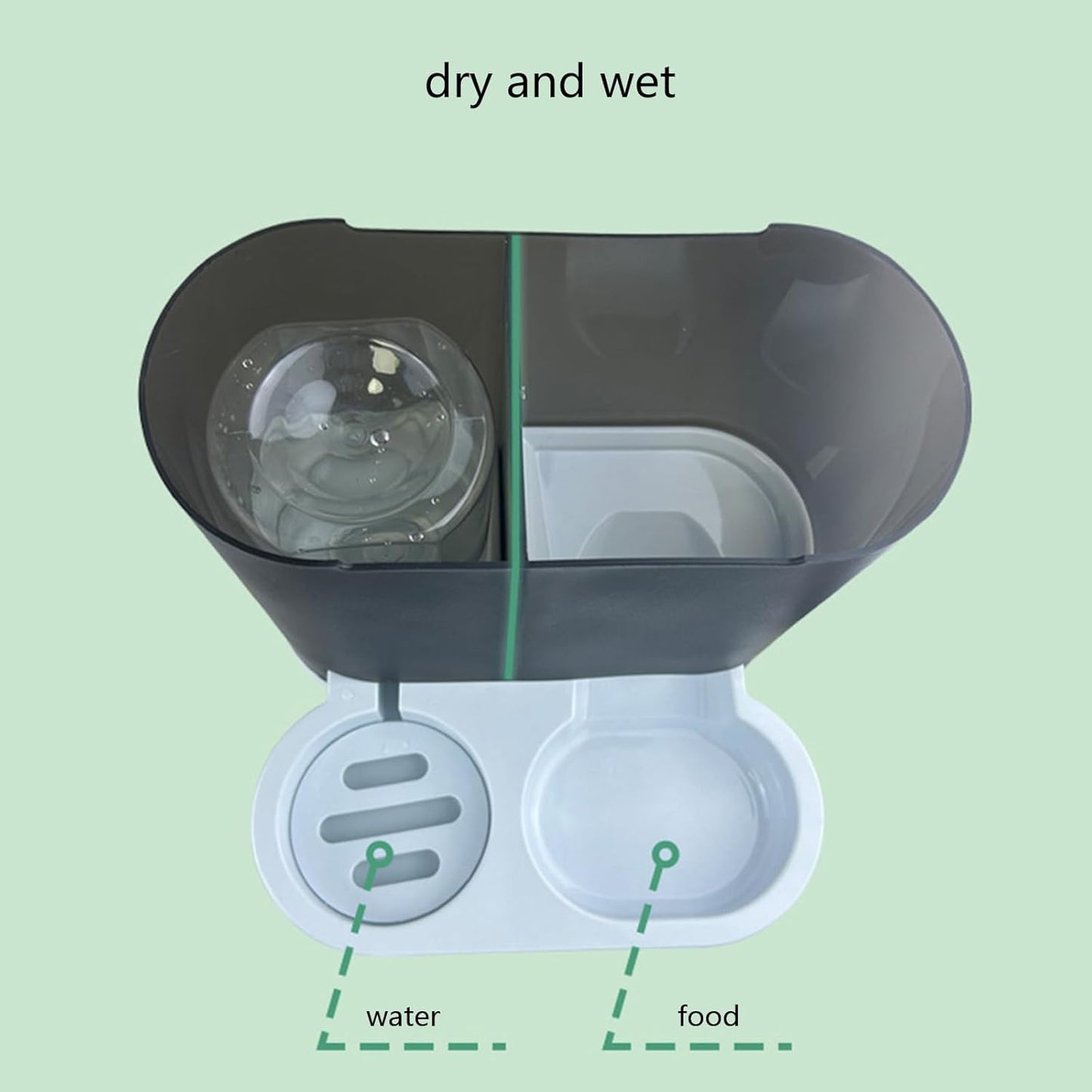Dog Feeding Double Bowl Automatic Cats Food Container Water Dispenser for Cats Dog Food Feeding Bowl Pet Watering Supply Large Capacity Pet Feeders