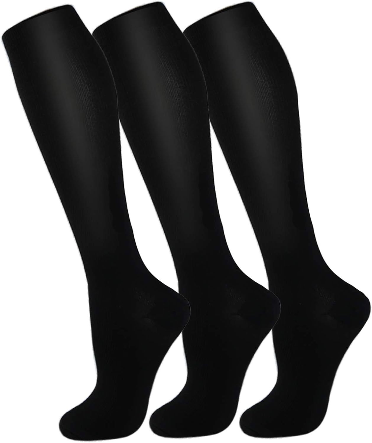 FuelMeFoot 3 Pack Copper Compression Socks - Compression Socks Women & Men Circulation - Best for Medical,Running,Athletic