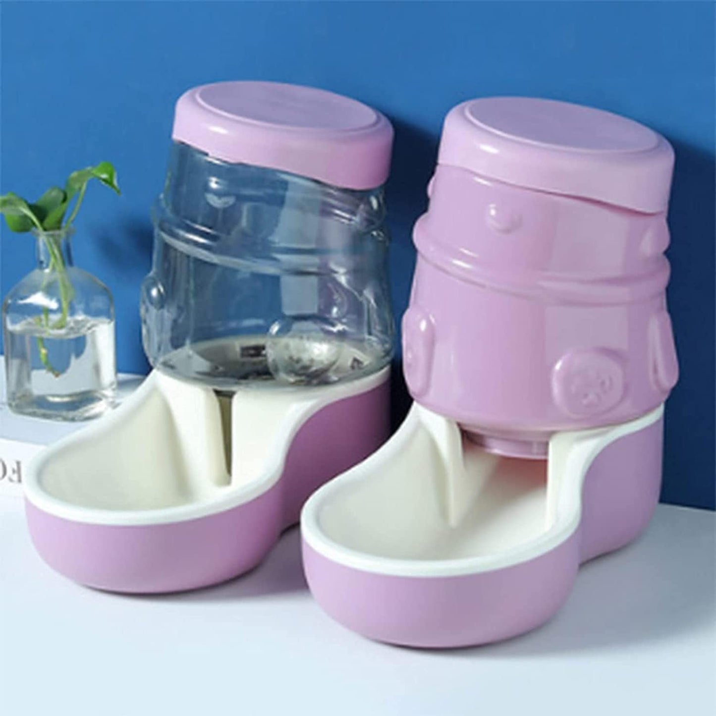 Water Dispenser Automatic Feeder 3.2L Cat Dog Feeder Large Capacity Cute Drinking Automatic Feeder and Water Dispenser Antioverturning Cat Bowl cat Fountain (Size : Feeders) (Water dispensers)
