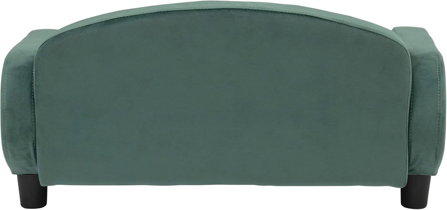 Paws & Purrs Cat Sofa Bed, Pet Couch for Indoor Cats Elevated Cat Beds with Removable Washable Mattress Cover for Kitten, Puppy or Small Animal- 31.5" Wide, Teal