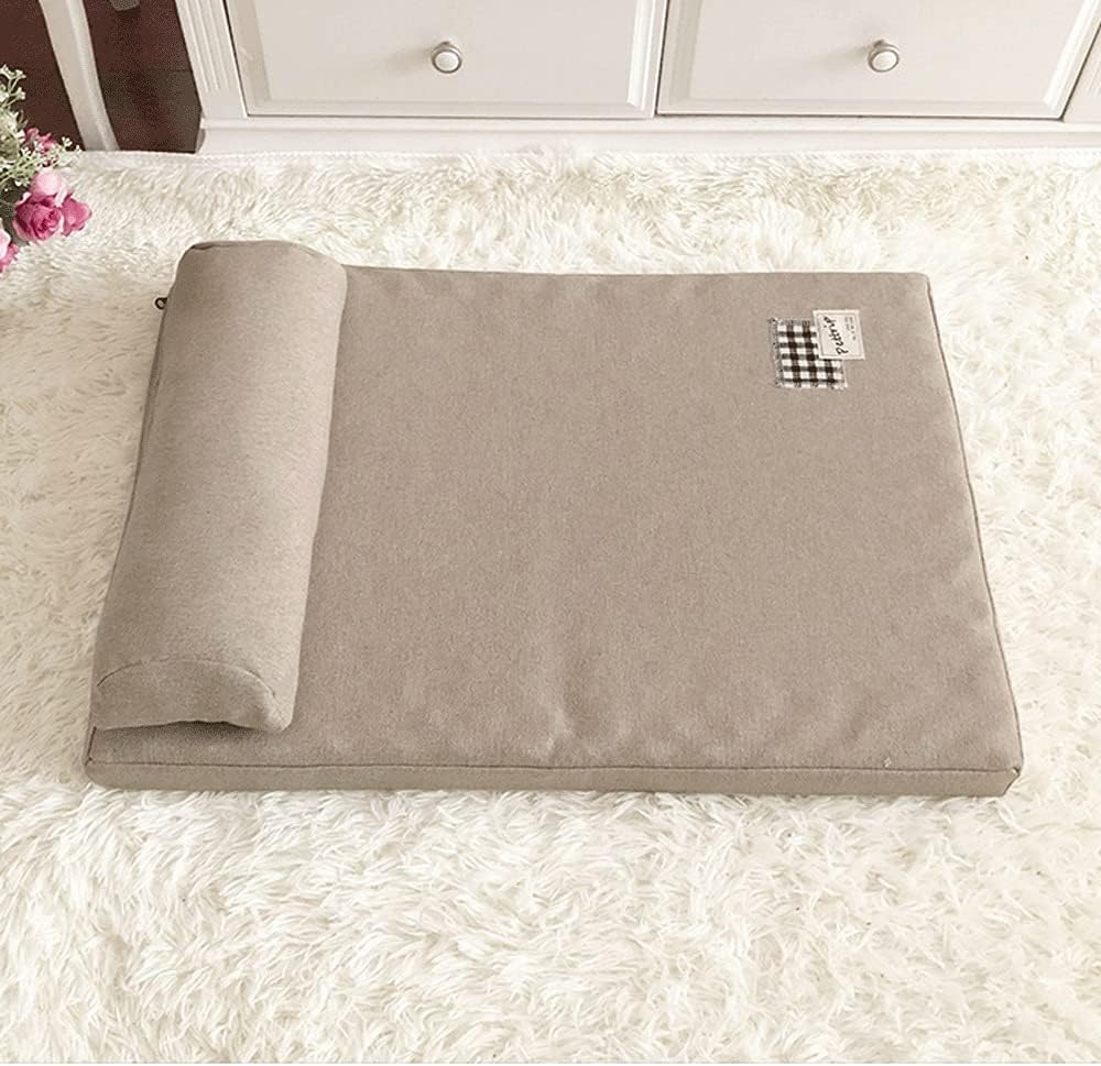 Pet Bed Dog Bed Pet Orthopedic Plush Living Room Couch Pet Bed W/Removable Cover for Dogs Dog Beds Colour: Gray (Size : S(705012))