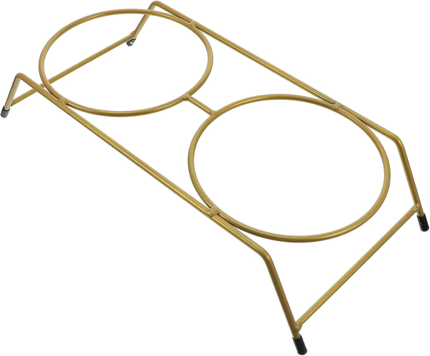 Milisten Elevated Cat Bowl Stand with Dual Non-Slip Iron Rack, Raised Kitten Feeding Station for Spine Protection, Pet Feeder Bracket Suitable for Indoor Cats