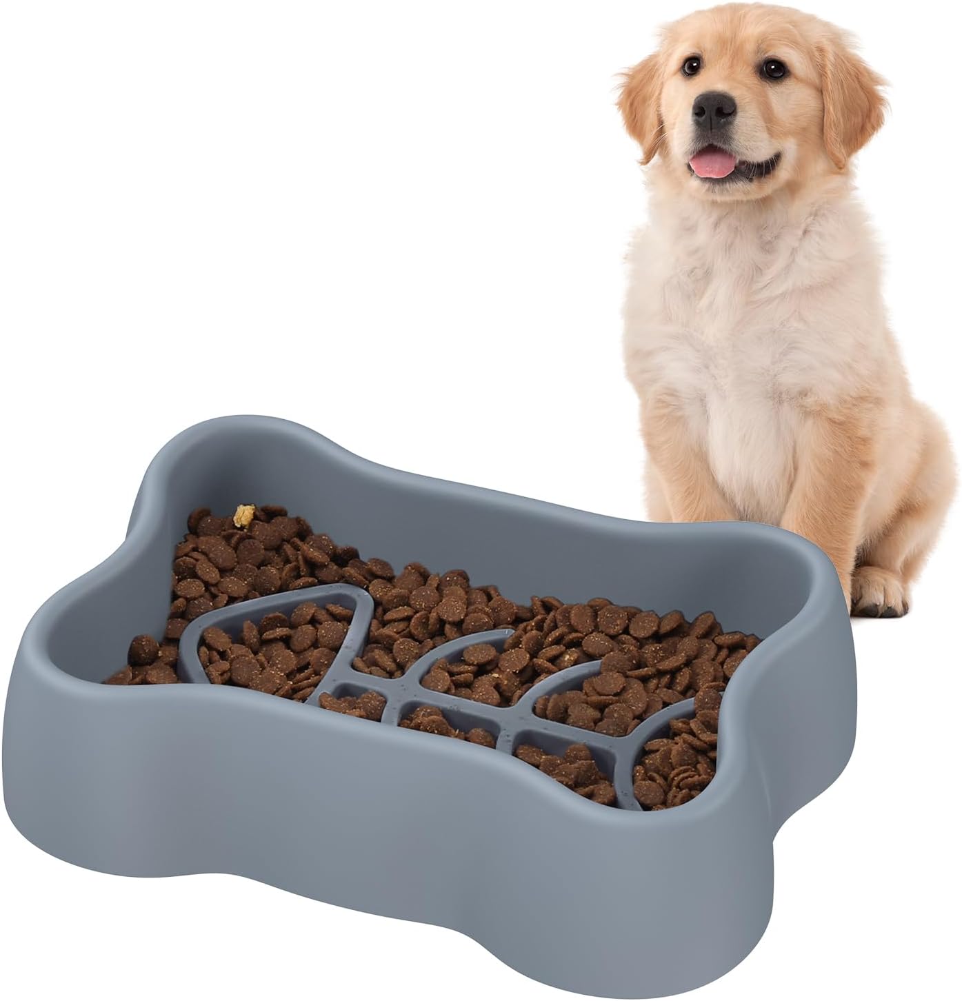 ORIA Slow Feeder Dog Bowls, Silicone Dog Slow Feeder, Anti-Choking Puzzle Dog Food Bowls, Interactive Dog Feeding Bowls with Non Slip Base, Machine Washable, for Small Medium Large Breed