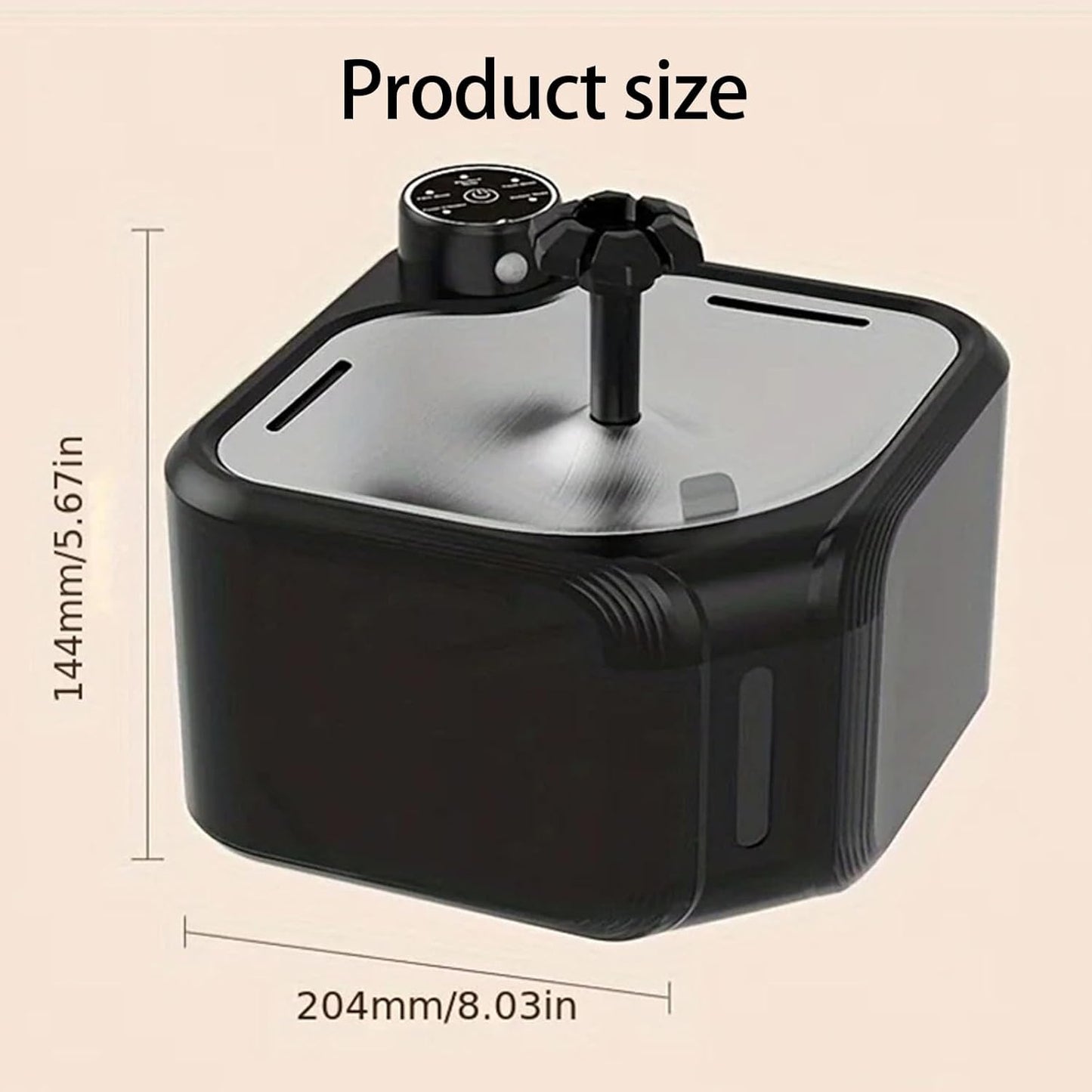 Smart-Circulate Dog Water Dispenser 2.8L Low Noise Design, ABS & Nonslip Tray for Daily Automatic Water Fountain