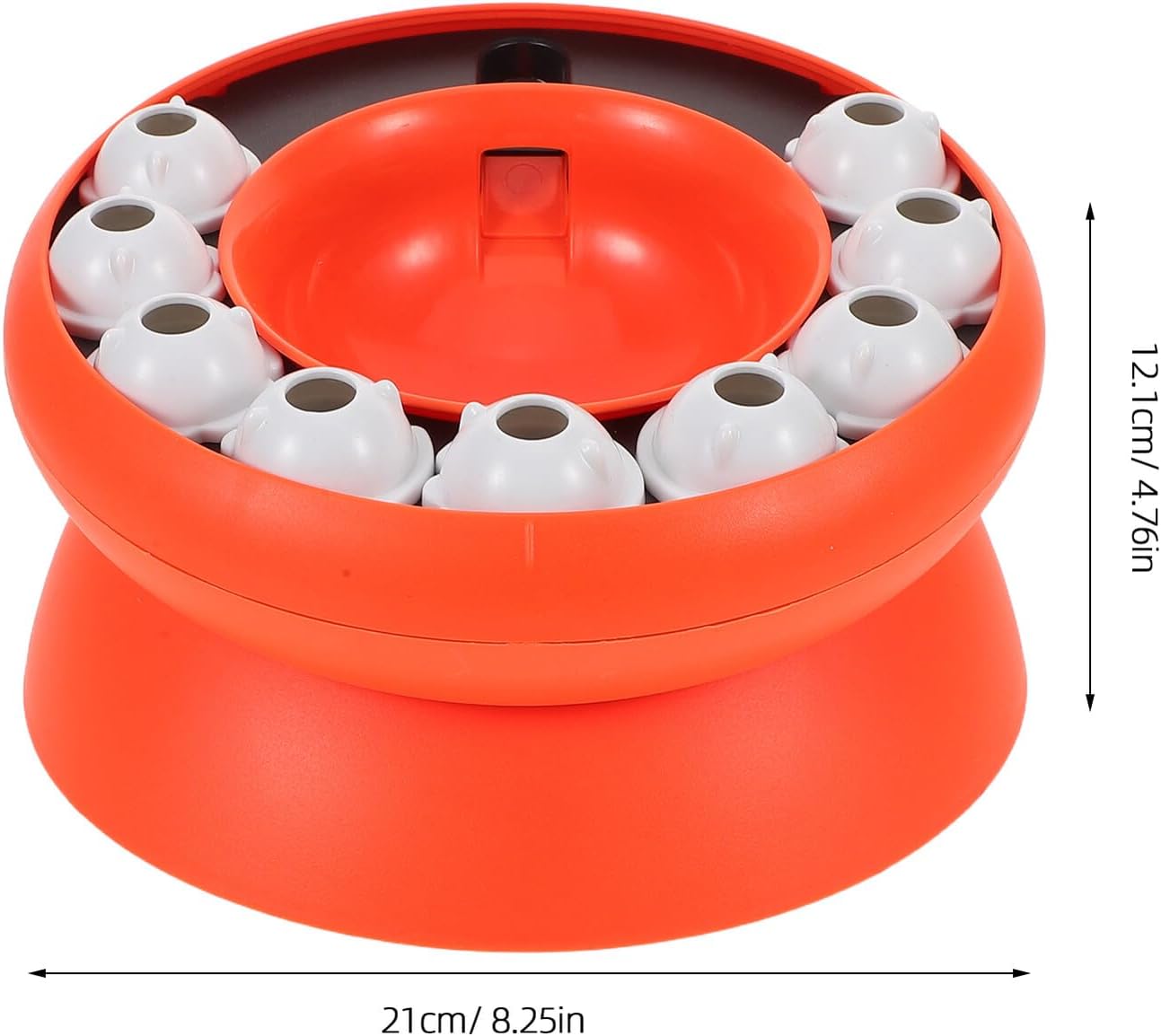 Milisten Slow Feeder Cat Bowl Slow Feeding Puzzle Pet Bowl Plastic Anti-gulping Kitten Feeding Dish Orange Interactive for Indoor Cats