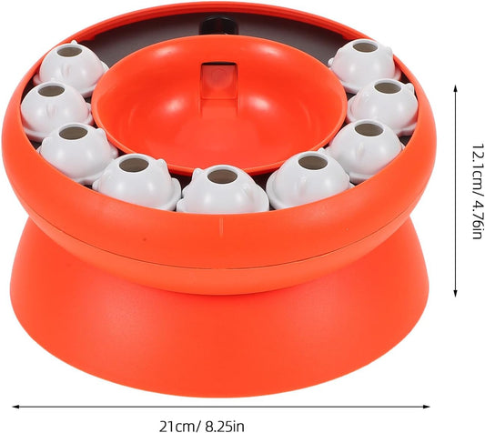 Milisten Slow Feeder Cat Bowl Slow Feeding Puzzle Pet Bowl Plastic Anti-gulping Kitten Feeding Dish Orange Interactive for Indoor Cats