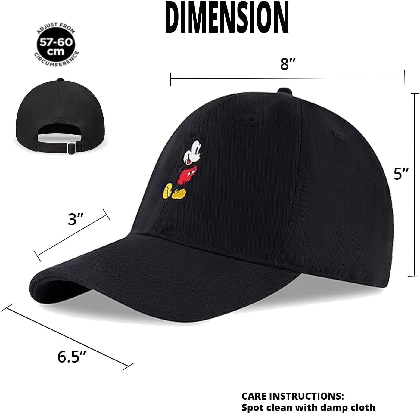Disney Adult Baseball Cap, Mickey Mouse Adjustable Dad Hat