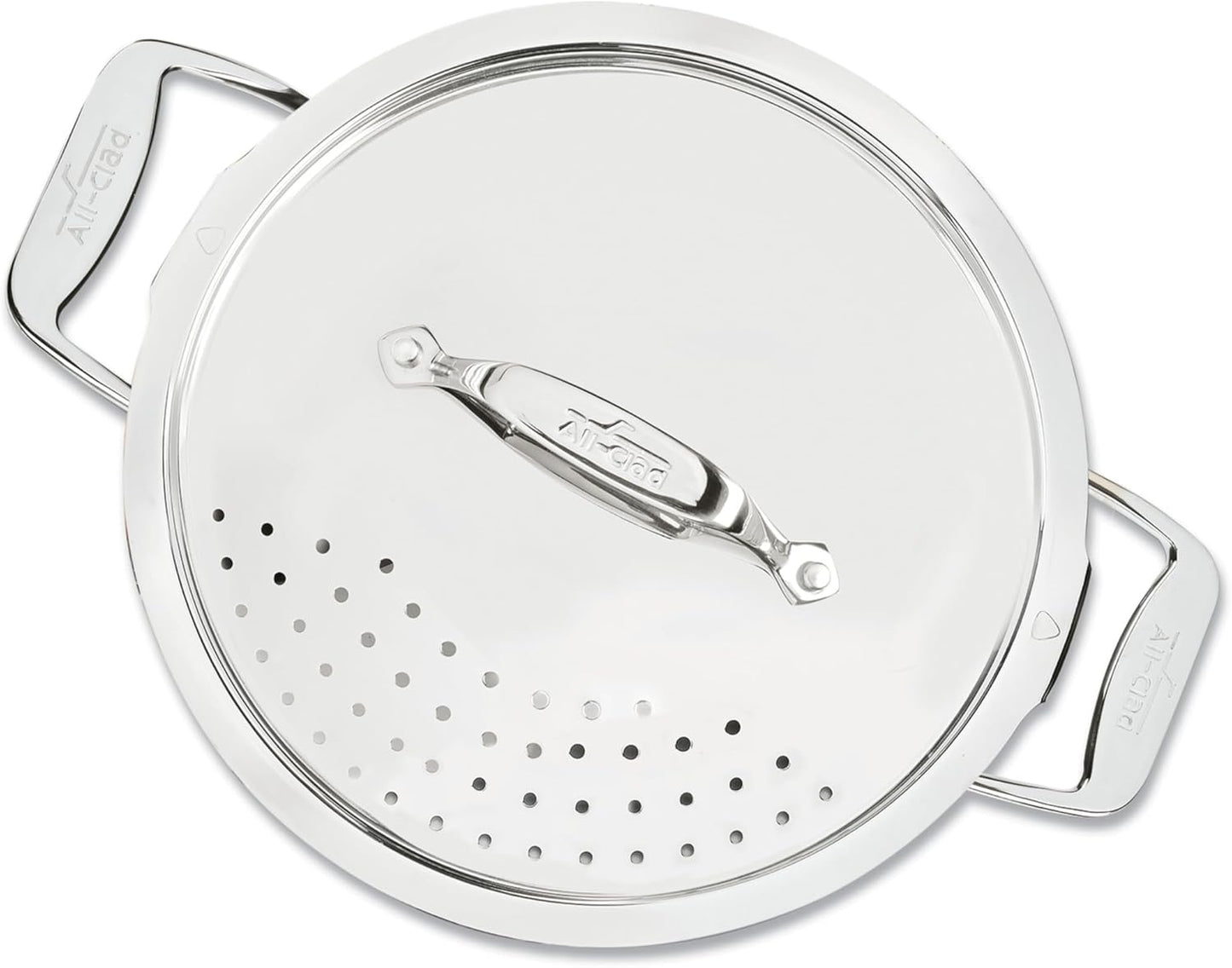 All-Clad Simply Strain Stainless Steel Multipot with Straining Lid, 6-Quart, Induction, Oven Broiler Safe 600F, Strainer, Pasta Strainer with Handle, Steamer Pot, Cookware, Home, Pots and Pans, Silver