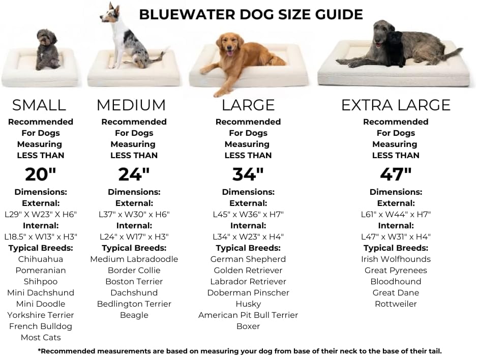 Luxury Boucle Orthopedic Memory Foam Dog Bed with Waterproof Liner and Machine Washable Cover with YKK Zippers (Large, 45" L x 36" W x 7" Th, Cloud)