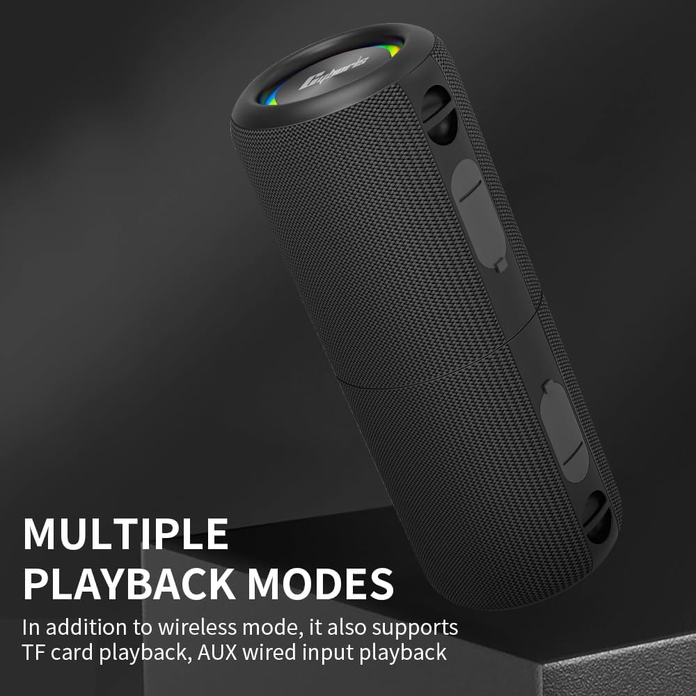 CYBORIS 2 in 1 Portable Splittable Bluetooth Speaker, Waterproof Split Wireless Speaker Bluetooth V5.3 with 20W Loud Stereo Sound, 24H Playtime, True Wireless Pairing for Home, Outdoor or Travel
