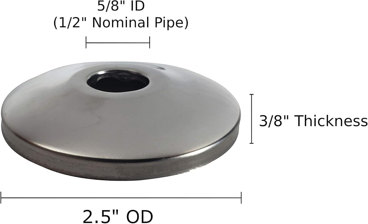 Complete Faucet Set Valve 1/2 in. NOM Inlet x 3/8 in. OD Compression Outlet Angle Shut Off Valve + Escutcheon Plate + 20" Long Stainless Steel Braided Lavatory Water Supply Line (2 Pack)
