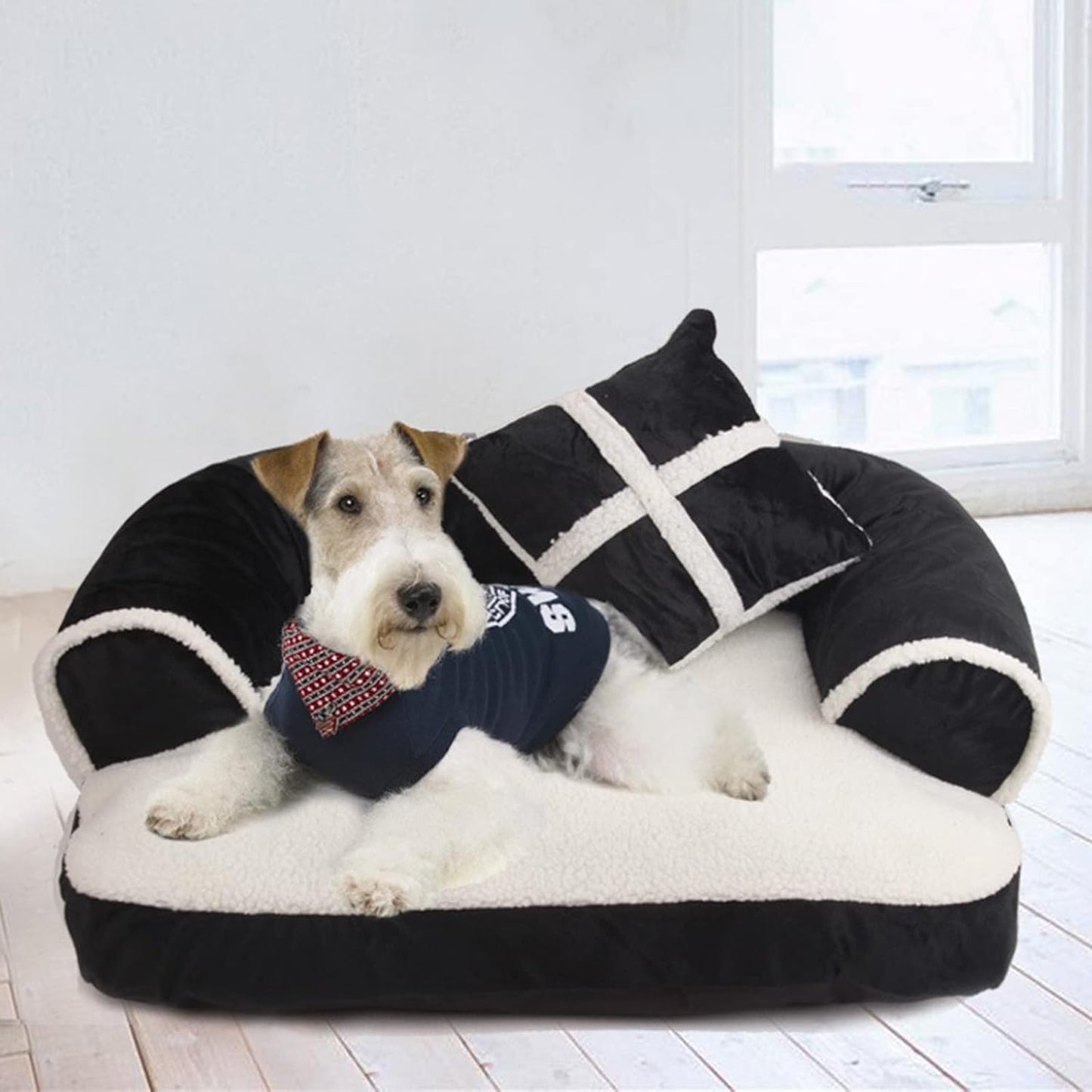 Dog Kennel Cat Kennel Pet Supplies Autumn and Winter Warm Dog Pad Removable and Washable Dog Sofa Comfortable Pet Bed Send Pillow