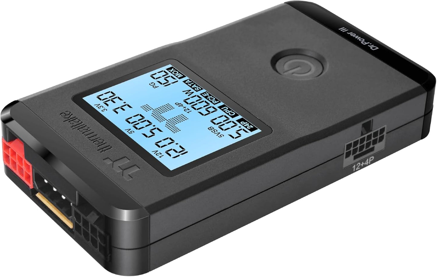 Thermaltake Dr. Power III ATX Power Supply Tester/Support up to ATX12V v3.1 with PCIe 12+4pin Connector/Voltage Output for +12V, +5V, +3.3V, and +5Vsb, AC-069-OO1NAN-A1
