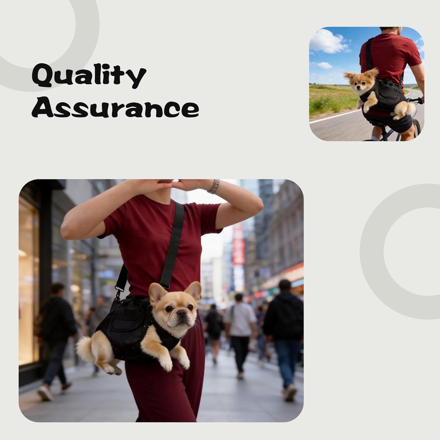 Dog Lift Harness & Dog Sling for Small Dogs – Portable Support & Comfortable Carrier(Small Black)