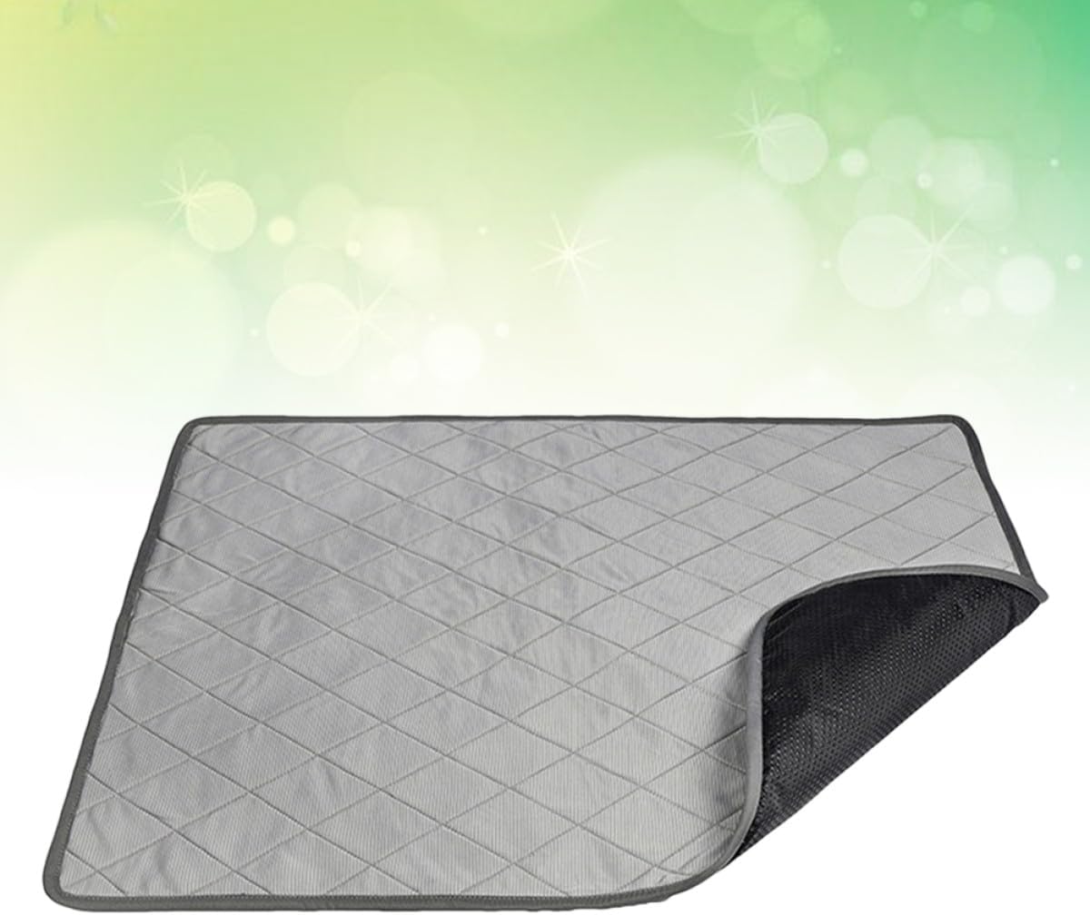 Milisten Large Dog Cooling Mat and Waterproof Urine Pad, Thick Polyester Anti-Slip Summer Cooling Bed Mat for Indoor Use, Fast-Drying Washable Pet Sleep Cushion