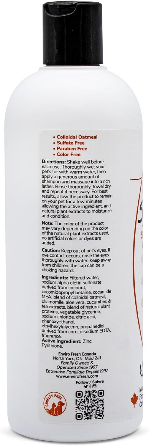 Dog Itch Relief Shampoo by EnviroFresh, Skin Relief Spray, Paw Relief Lotion for Dogs & Pets, Natural, Sensitive Skin, Anti Itch for Dogs