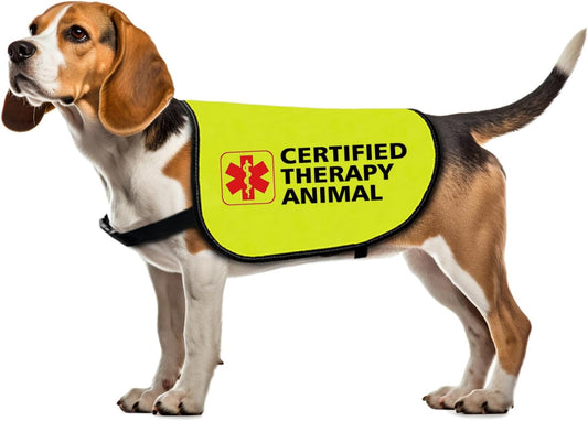 Therapy Dog Jacket Vest Certified Therapy Animal Dog Slogan Vest Social Distancing Gift Therapy Dog Team Gift (Certified Therapy-Medium)