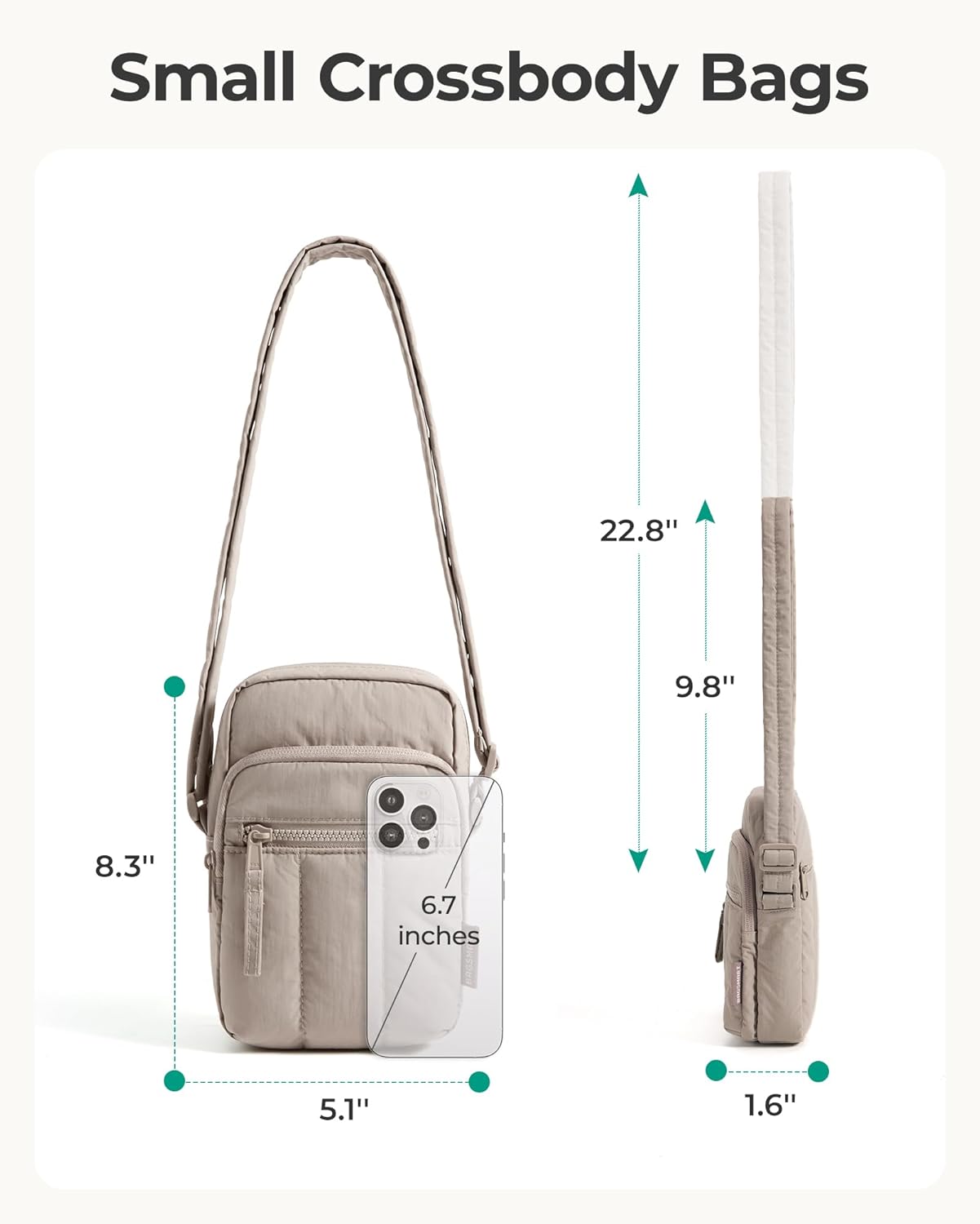 BAGSMART Small Crossbody Bags for Women, Mini Cell Phone Cross body Purses Travel Wallet with RFID Blocking Card Slots