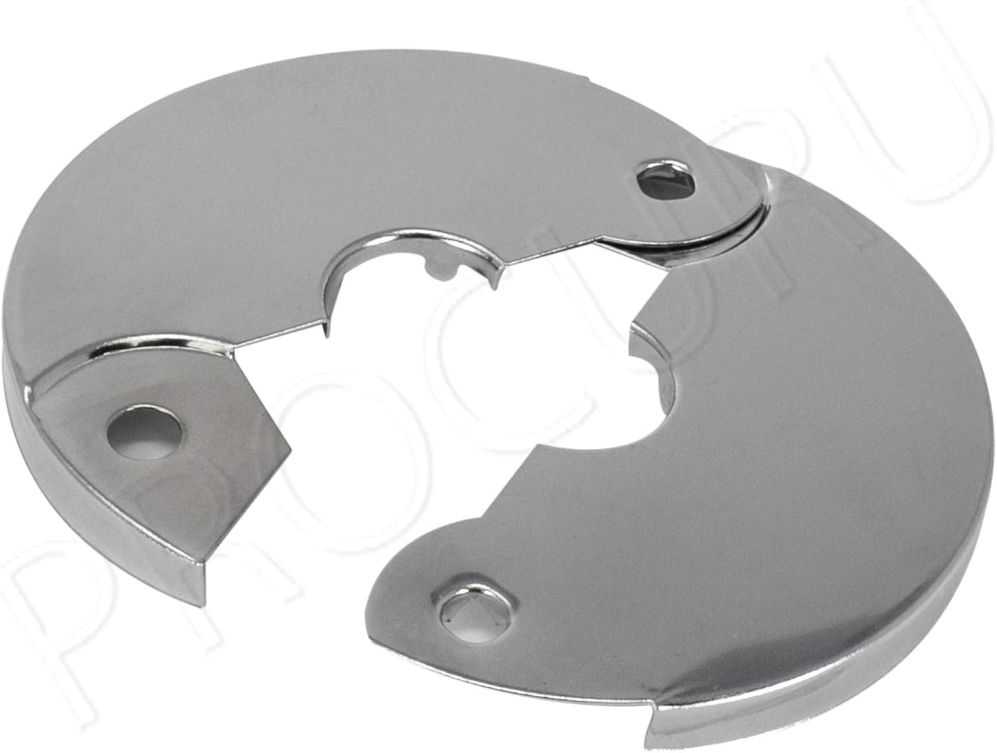 PROCURU 4-Pack 1/2-Inch CTS (5/8" OD) E3755 Hinged Split Escutcheons, Chrome Pipe Cover Plates with Screws, for 1/2" Copper, PEX Pipe