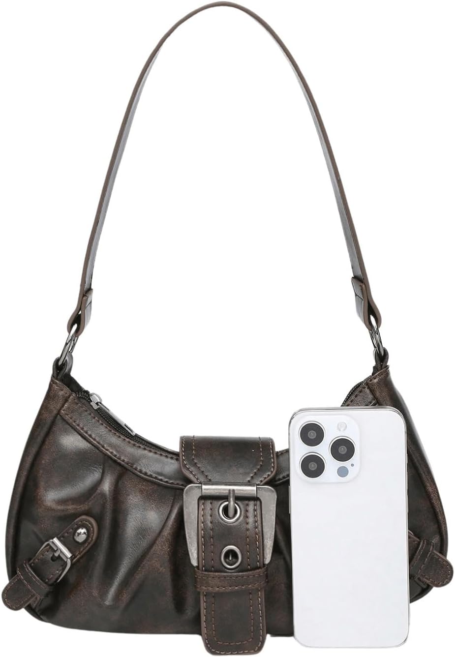 Verdusa Shoulder Bag for Women Y2k Mini Purse Cute Goth Punk Vintage Purse | Top Handle, Buckle, Punk, Purses, Bags