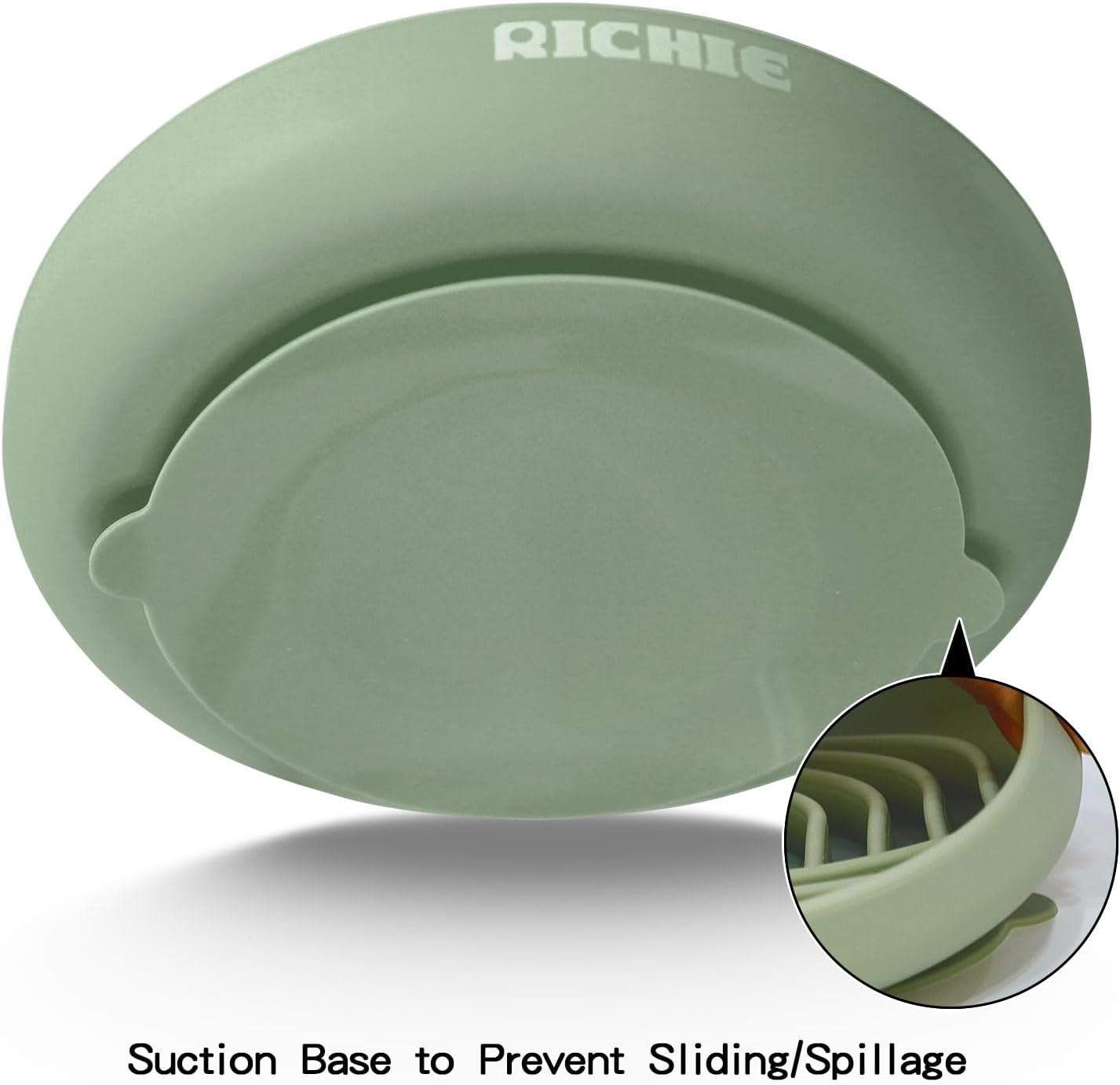 Slow Feeder Dog Bowls with Suction Cups, Silicone Puzzle Bowl for Slow Eating, Pets Slow Feeder Non-Slip Design Dishwasher Microwave Safe for Small Medium Dogs, Green