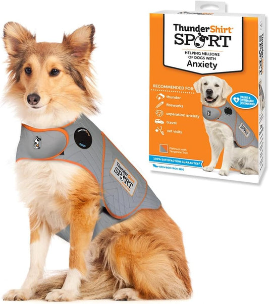 ThunderShirt for Dogs, Large, Platinum Sport - Dog Anxiety Relief Calming Vest