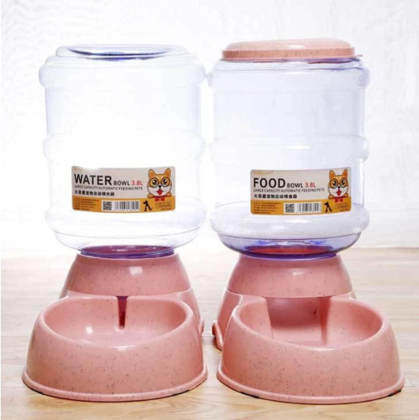 Dispenser Pet Drinker Waterer Dog Feeder Automatic Feeder EcoFriendly Adjustable Unplugged Detachable Drinking Dispenser Dog Automatic Drinkers cat Fountain (Size : Feeders) (Water dispensers)